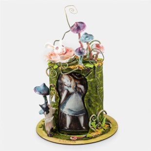 Детский торт в стиле Алиса в стране чудес