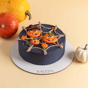 Бенто торт «Веселые тыквы»