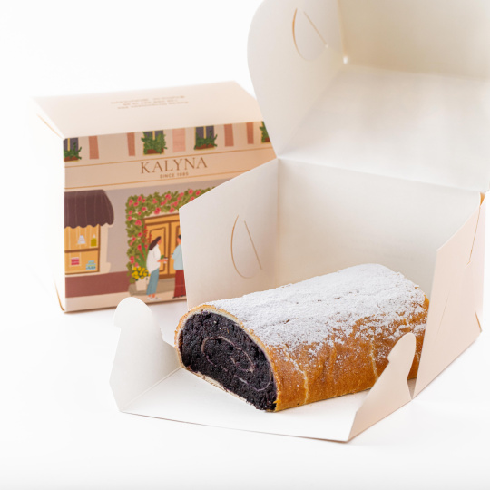 Штрудель маково-чорничний